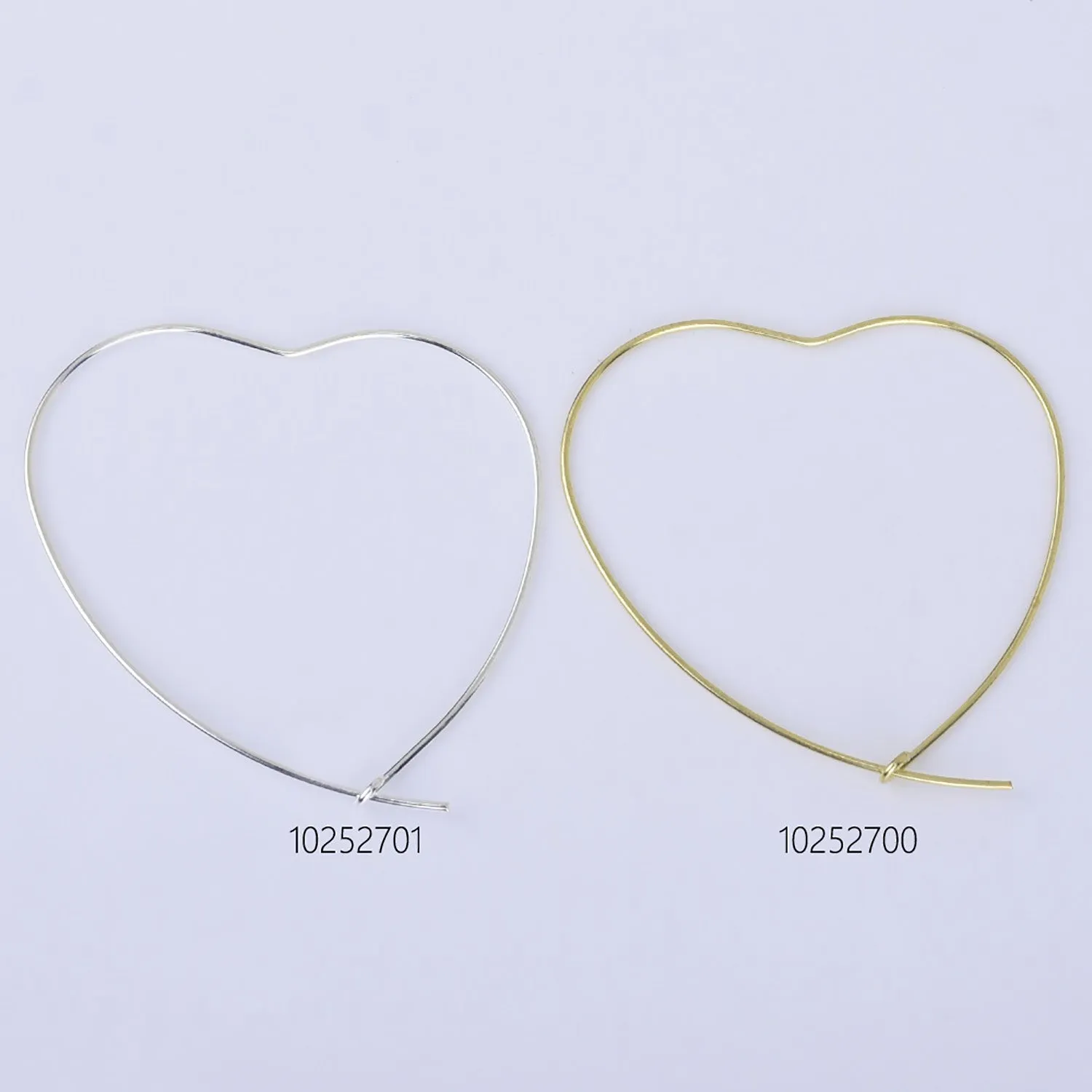 0.6*40mm Brass Heart Hoop Earrings Heart Earrings Minimalist Earrings jewelry accessory 20pcs 102527