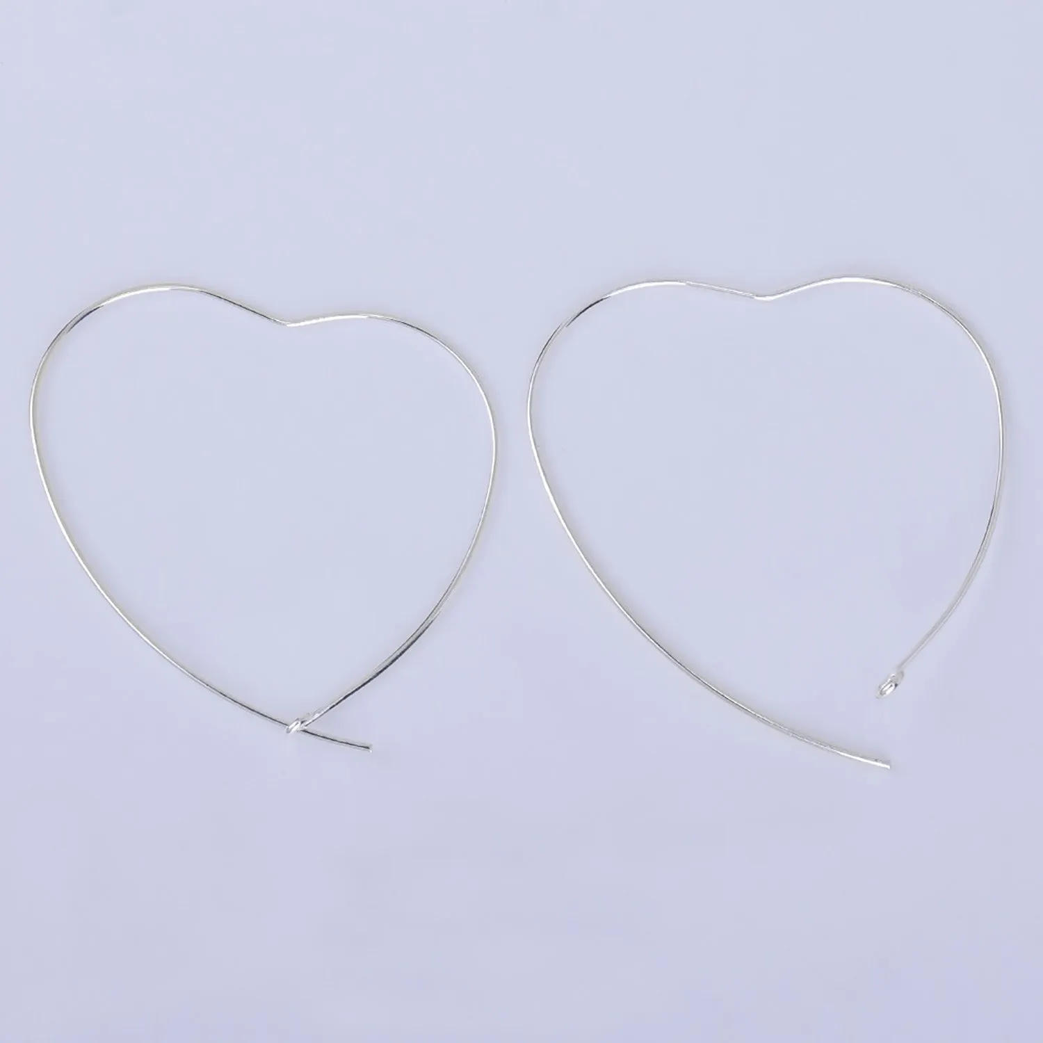 0.6*40mm Brass Heart Hoop Earrings Heart Earrings Minimalist Earrings jewelry accessory 20pcs 102527