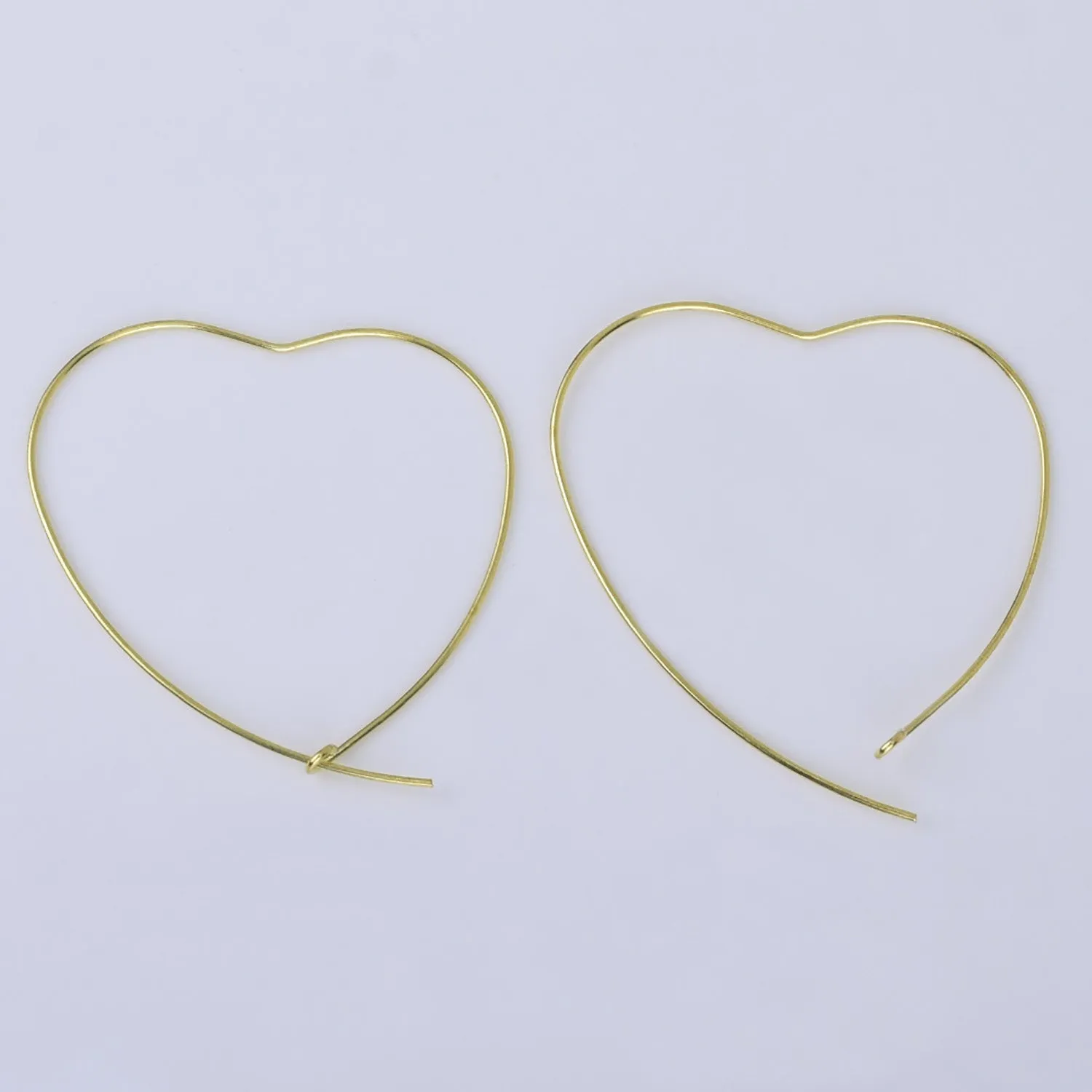 0.6*40mm Brass Heart Hoop Earrings Heart Earrings Minimalist Earrings jewelry accessory 20pcs 102527