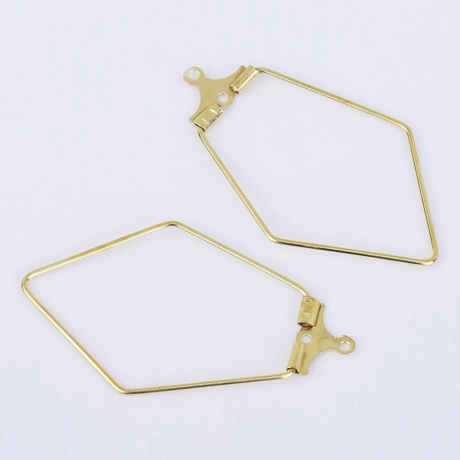 0.7*21*37mm Brass Geometric Shape Earring Hoop circle wire connector Hoop earrings pendant charm 20pcs