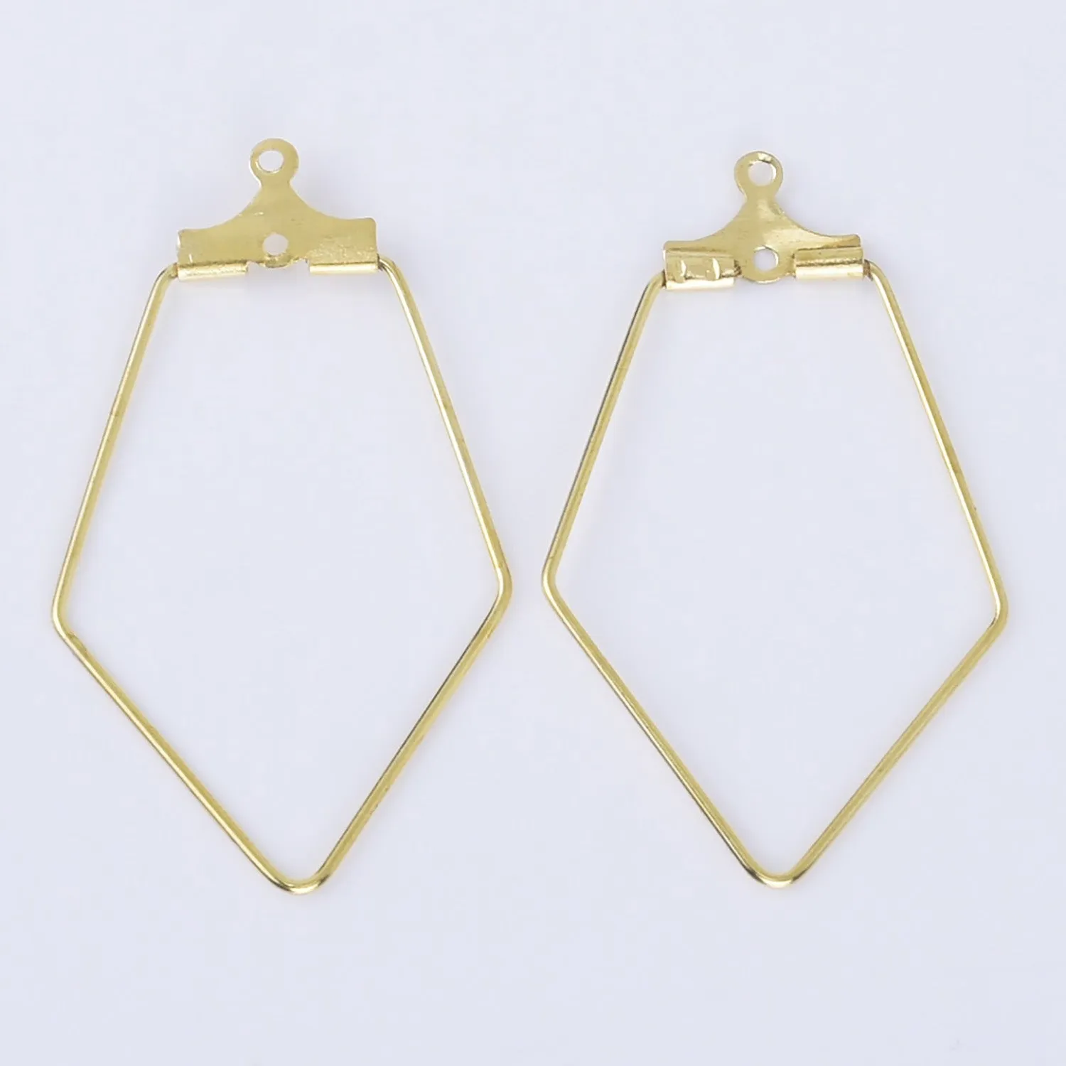 0.7*21*37mm Brass Geometric Shape Earring Hoop circle wire connector Hoop earrings pendant charm 20pcs