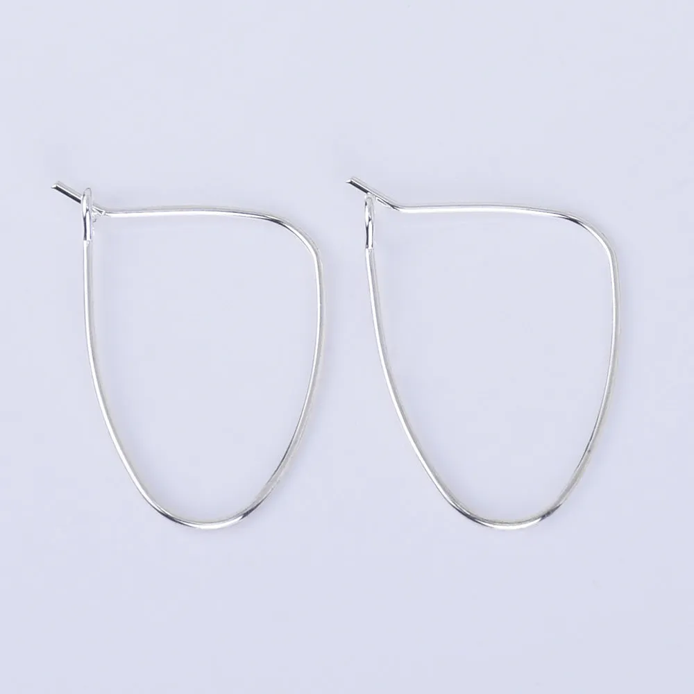 0.8*18*26mm Brass Geometric Earring Hoops Earring Blanks Earwire Hoop Earrings Minimal jewelry 20pcs