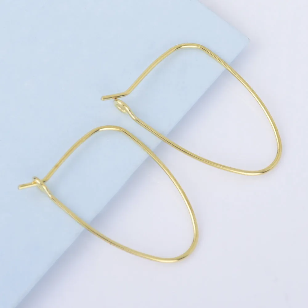 0.8*18*26mm Brass Geometric Earring Hoops Earring Blanks Earwire Hoop Earrings Minimal jewelry 20pcs