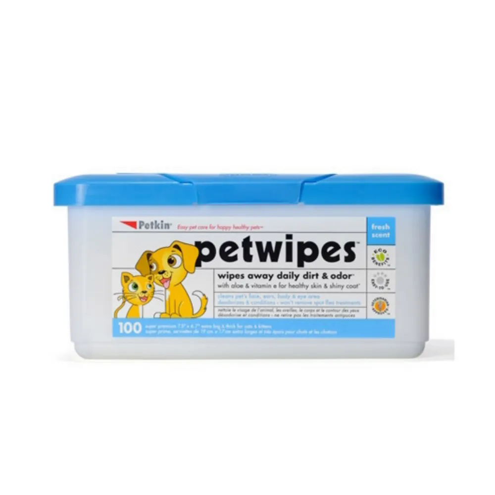 10% OFF: Petkin Pet Wipes For Cats & Dogs