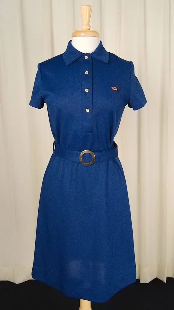 1960s Navy Polo Shirt Dress