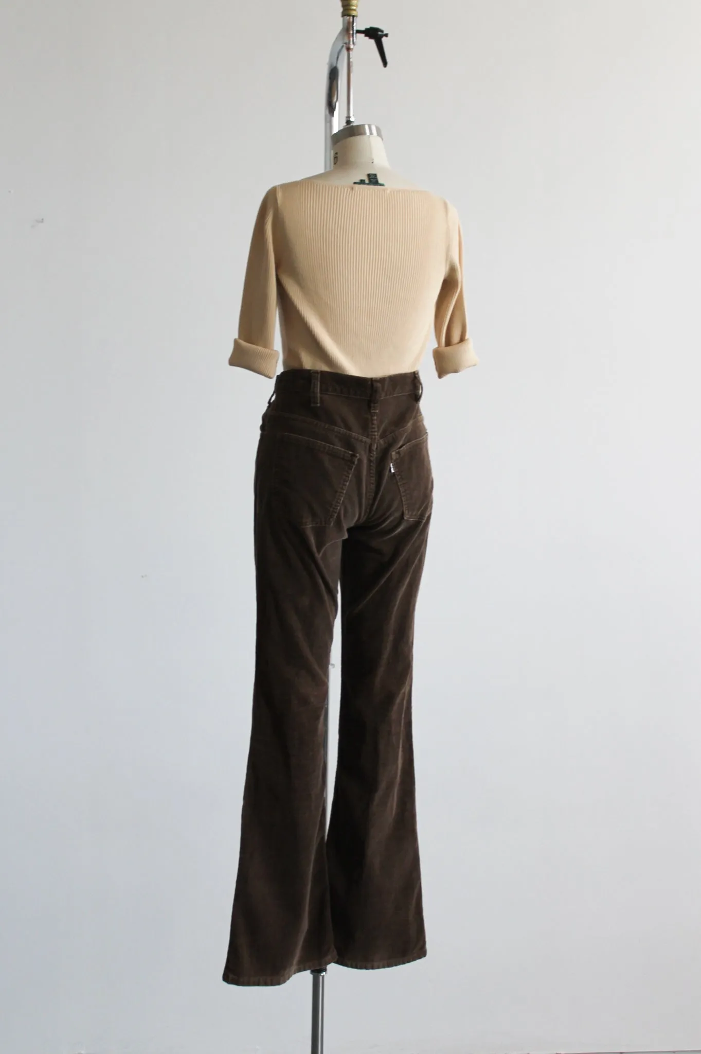 1970s tobacco brown corduroy bellbottoms