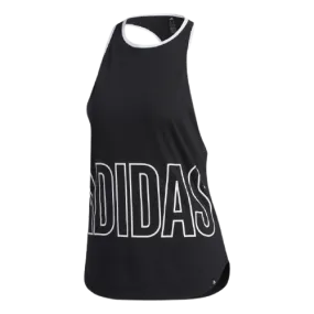 Adidas Alphaskin Graphic Tank Women Training T-Shirt Black/White