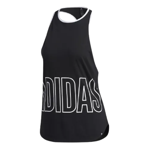 Adidas Alphaskin Graphic Tank Women Training T-Shirt Black/White