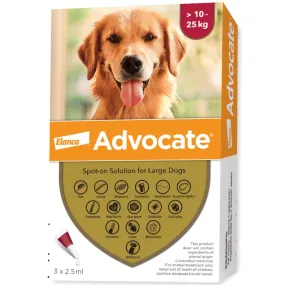 Advocate Spot-on Solution for Dogs 10kg To 25kg (3pcs x2.5ml)(Exp Jun 24)