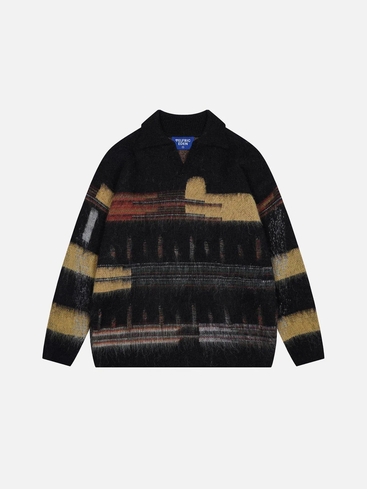 Aelfric Eden Distressed Wool Polo Sweater