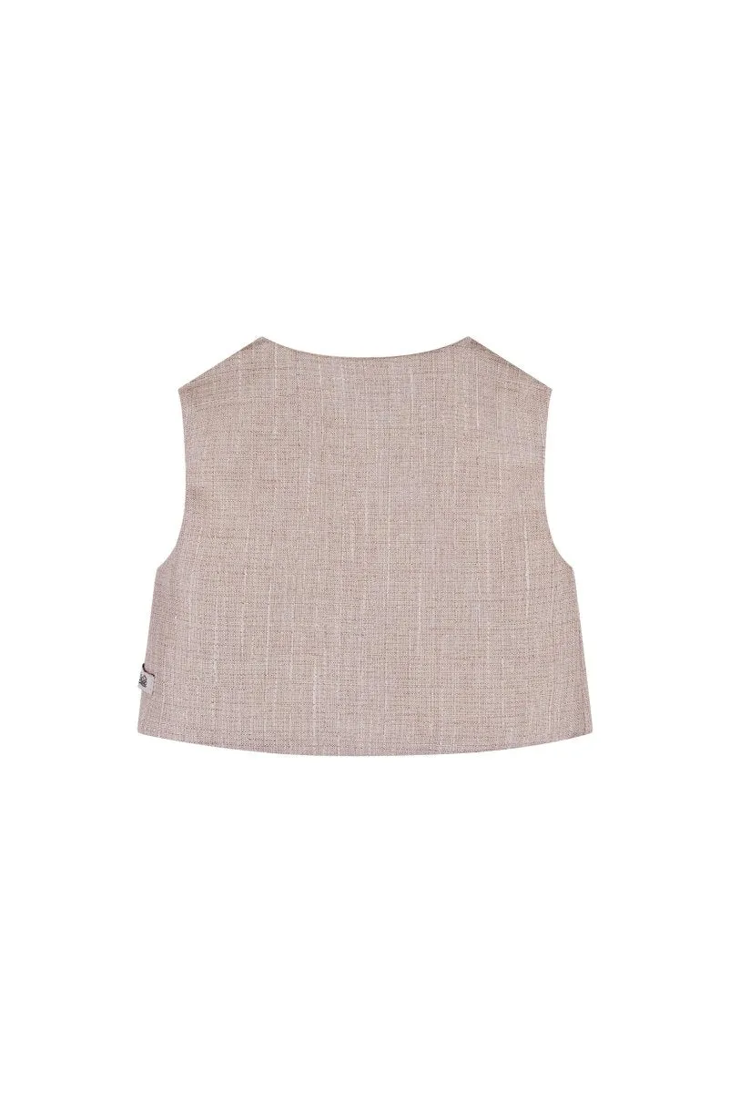 AMI summer tweed gilet Baby