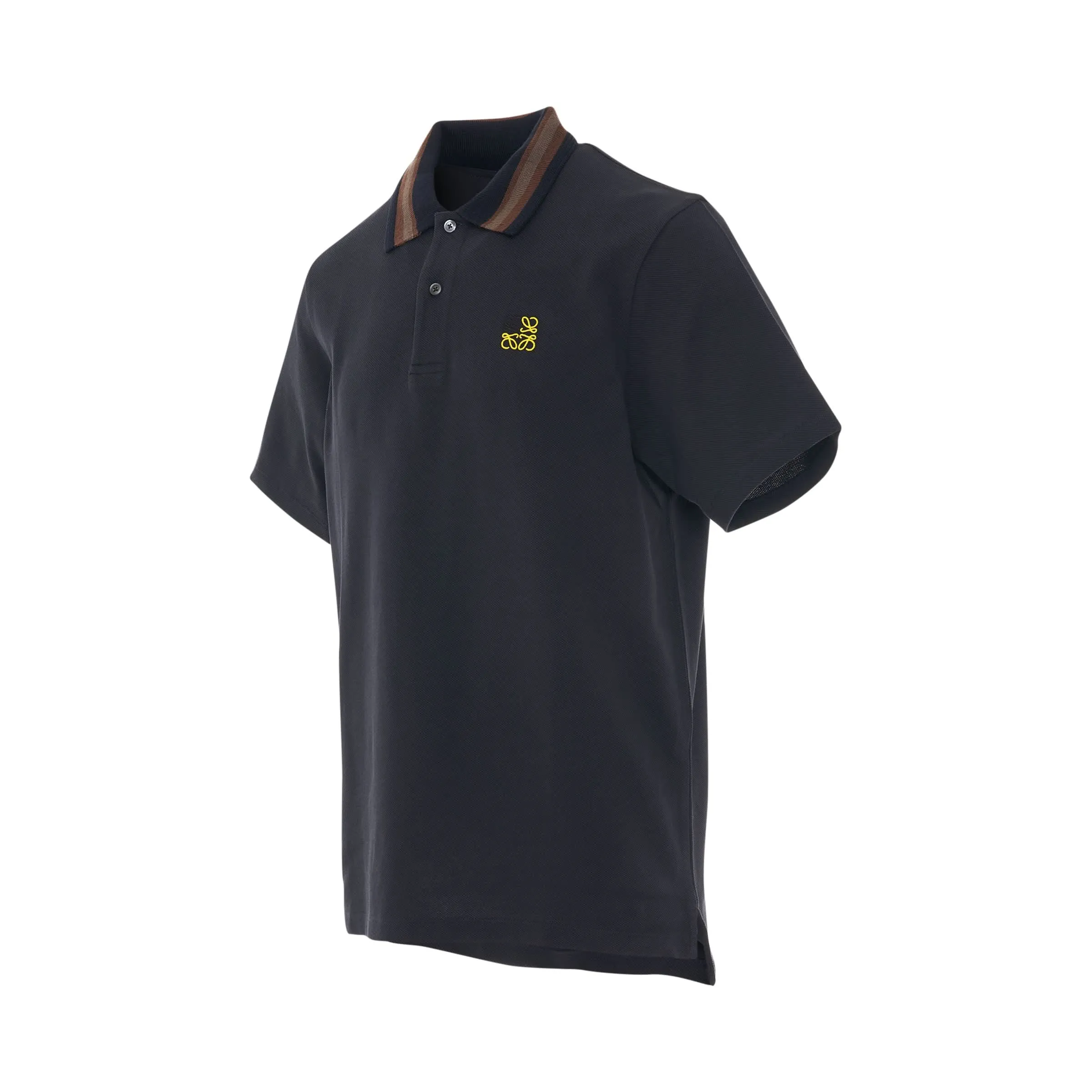 Anagram Polo in Dark Navy Blue