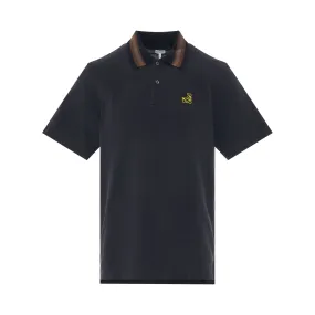 Anagram Polo in Dark Navy Blue