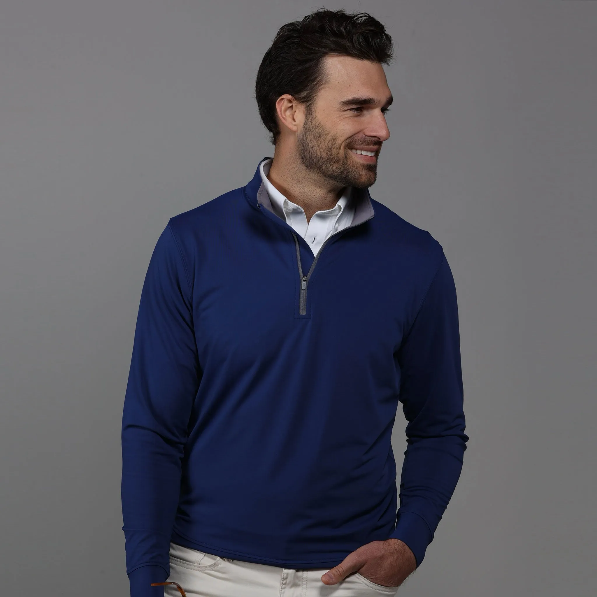 Annapolis Navy Tour Performance Men's Golf Quarter Zip Pullover