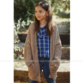 AURORA MOCHA POPCORN CARDIGAN