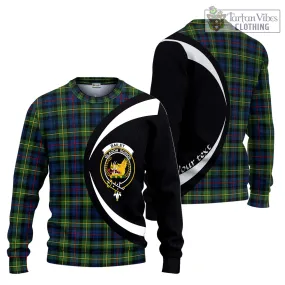 Bailey Modern Tartan Ugly Sweater with Family Crest Circle Style