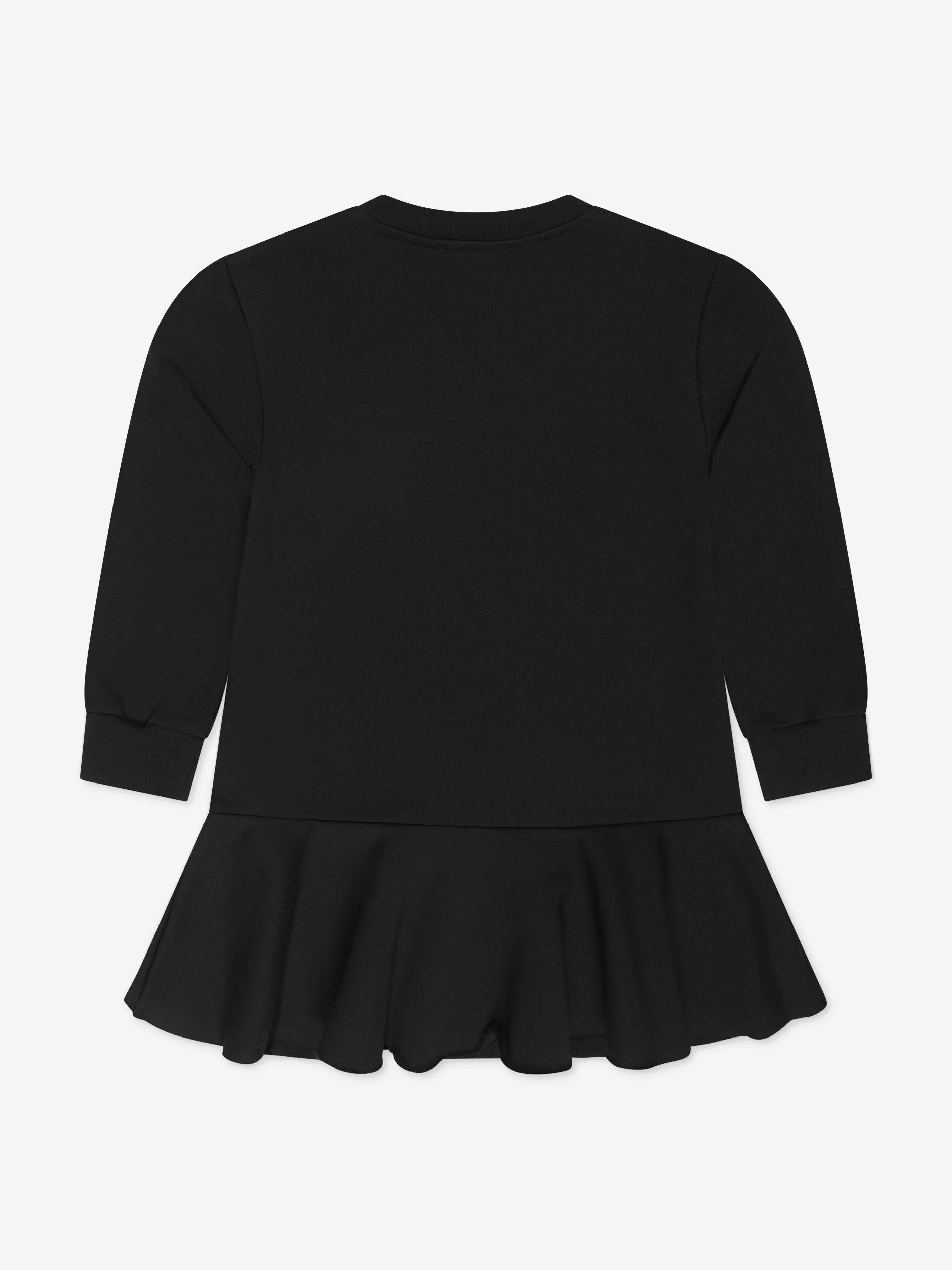 Balmain Girls Logo Jersey Dress in Black