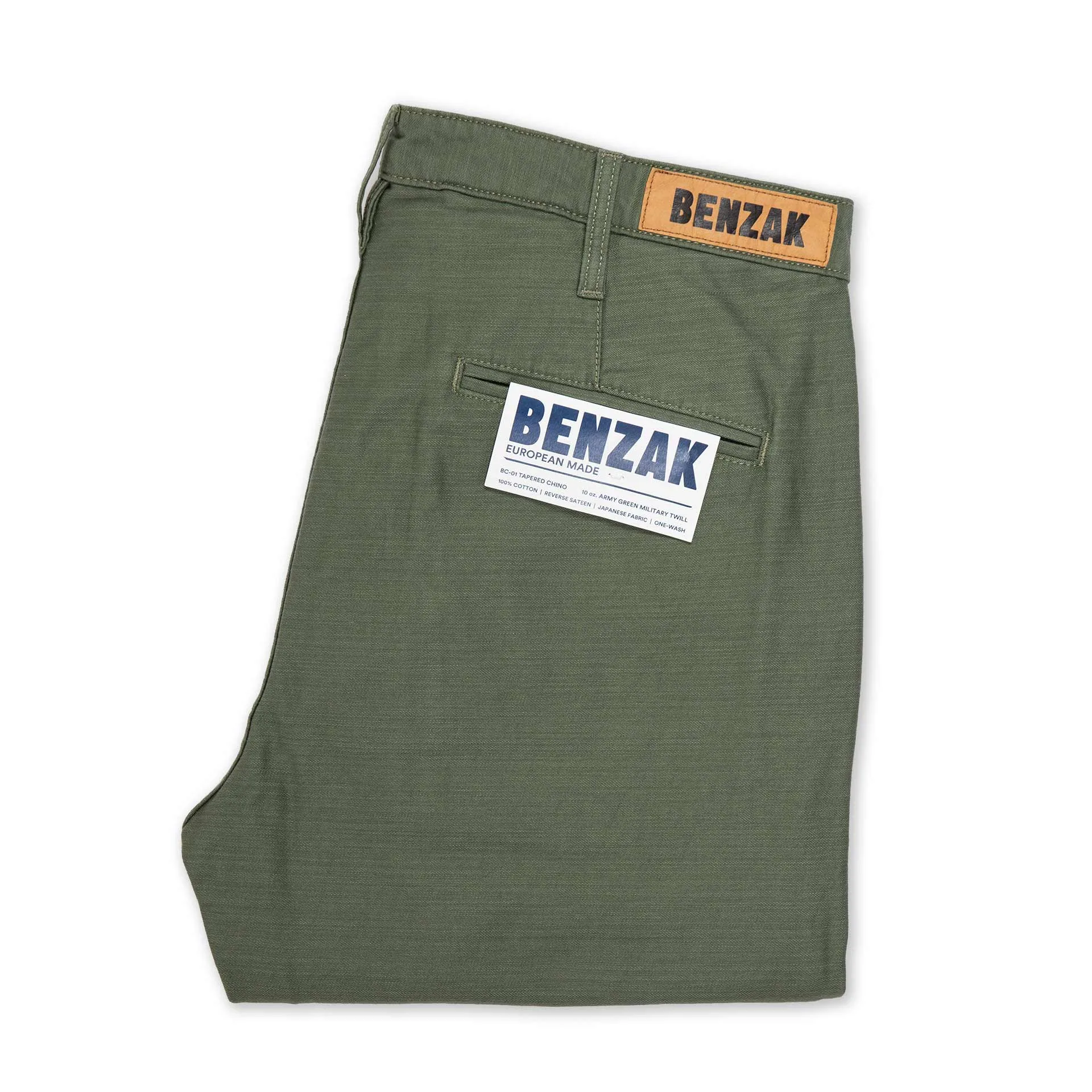 BC-01 TAPERED CHINO 10 oz. army green military twill (lot 2024)