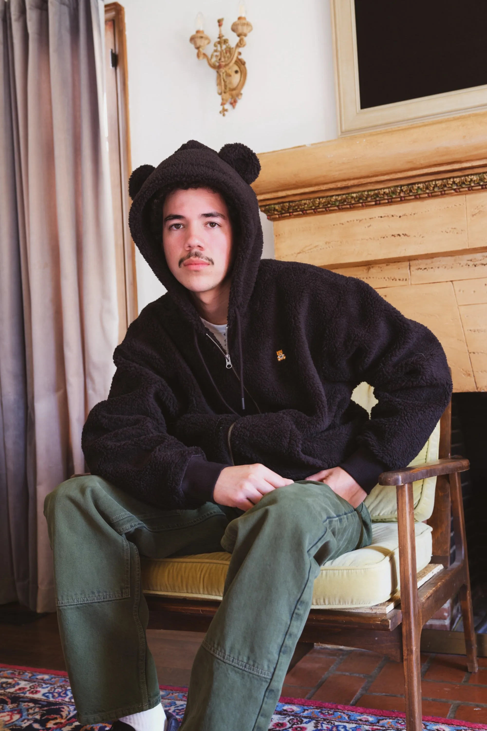 Bear Ear Sherpa Hooded Coat