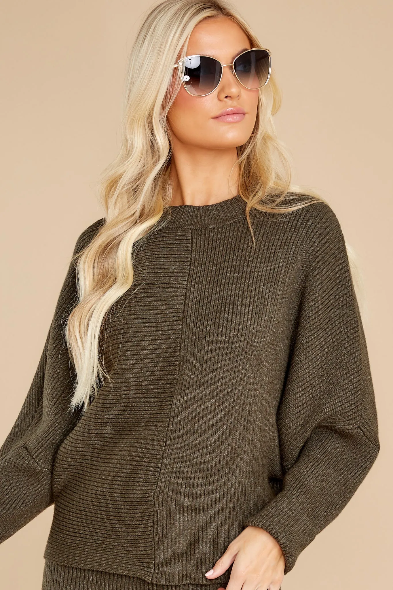 Better Times Olive Sweater