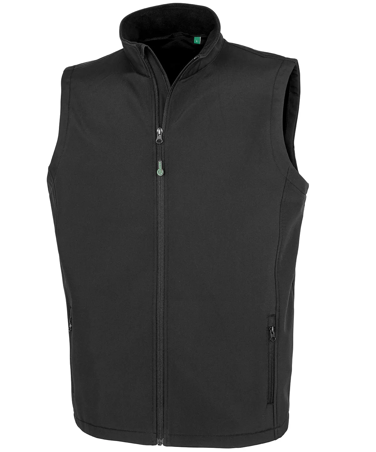 Black - Men's recycled 2-layer printable softshell bodywarmer