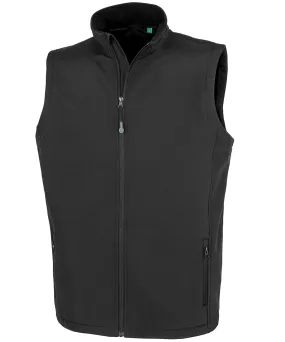 Black - Men's recycled 2-layer printable softshell bodywarmer