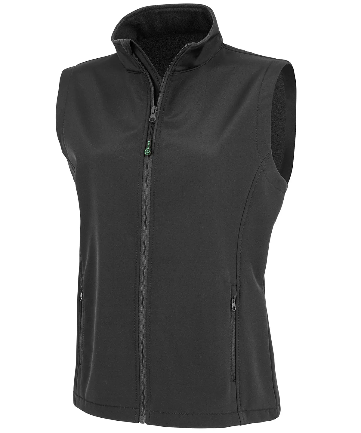 Black - Women's recycled 2-layer printable softshell bodywarmer