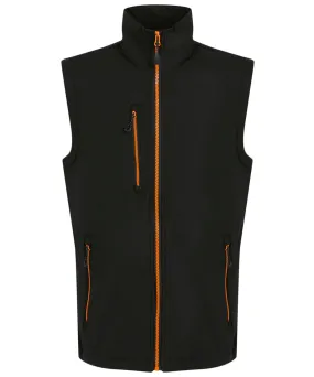 Black/Orange Pop - Navigate 2-layer softshell bodywarmer