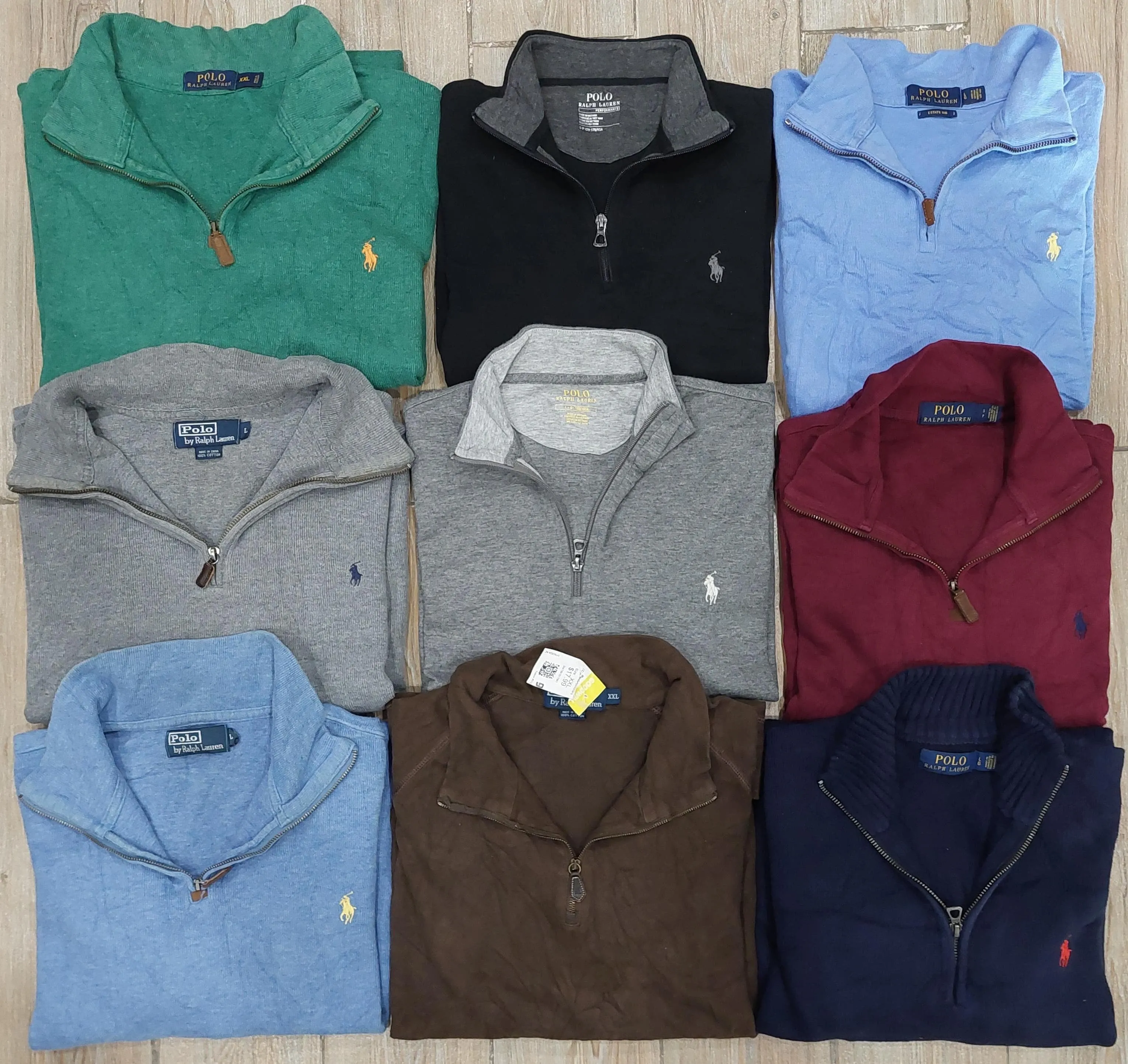 Branded Polo Ralph Lauren Quarter-Zip Sweaters - 20 Pieces