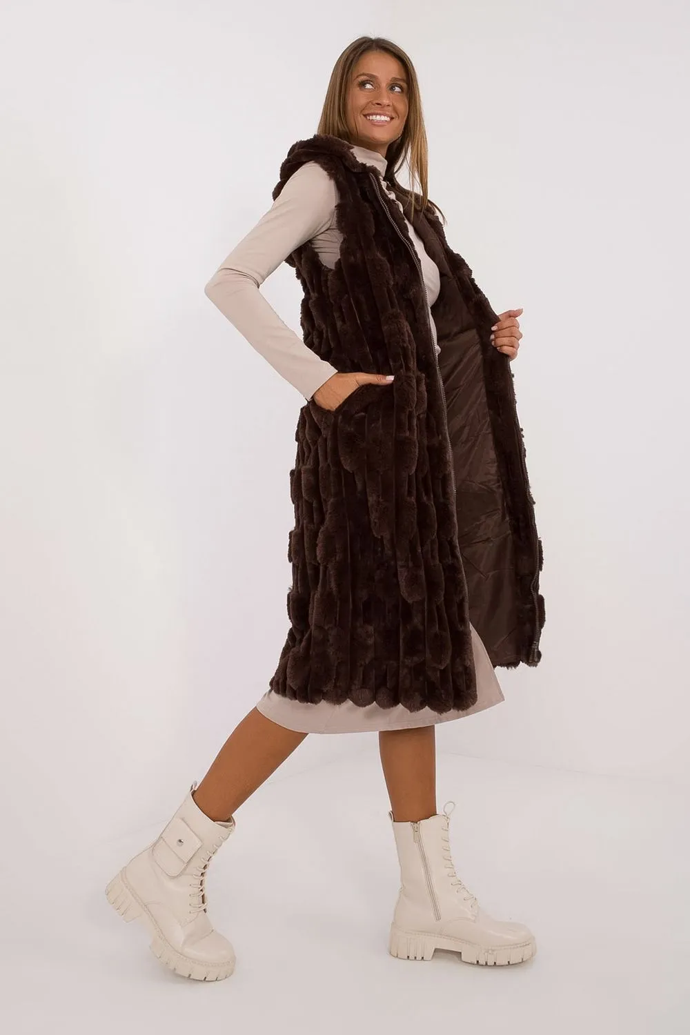 brown - Gilet model 199773 AT