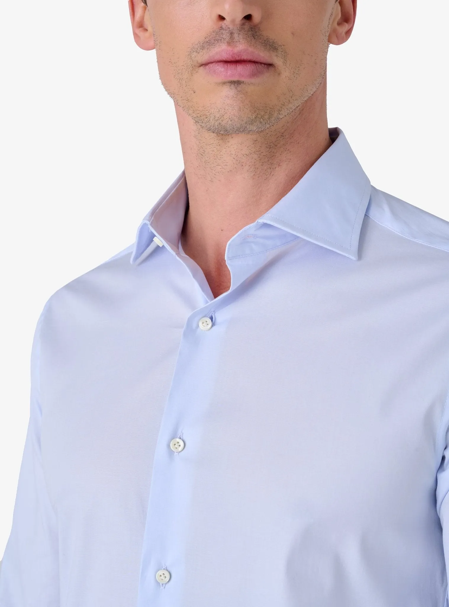 Camicia Slim-Fit Button Down in Cotone Elastic - Tony