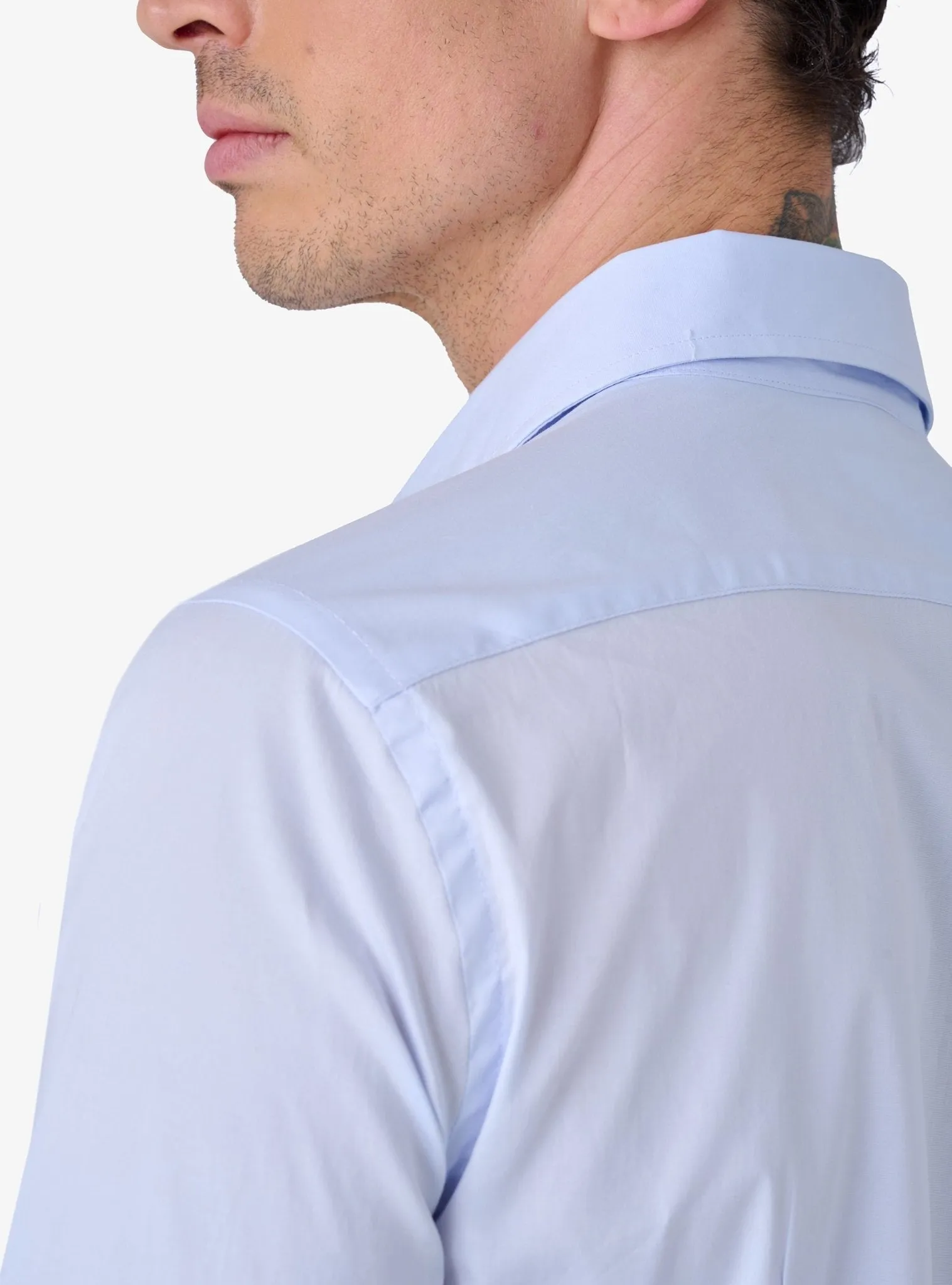 Camicia Slim-Fit Button Down in Cotone Elastic - Tony