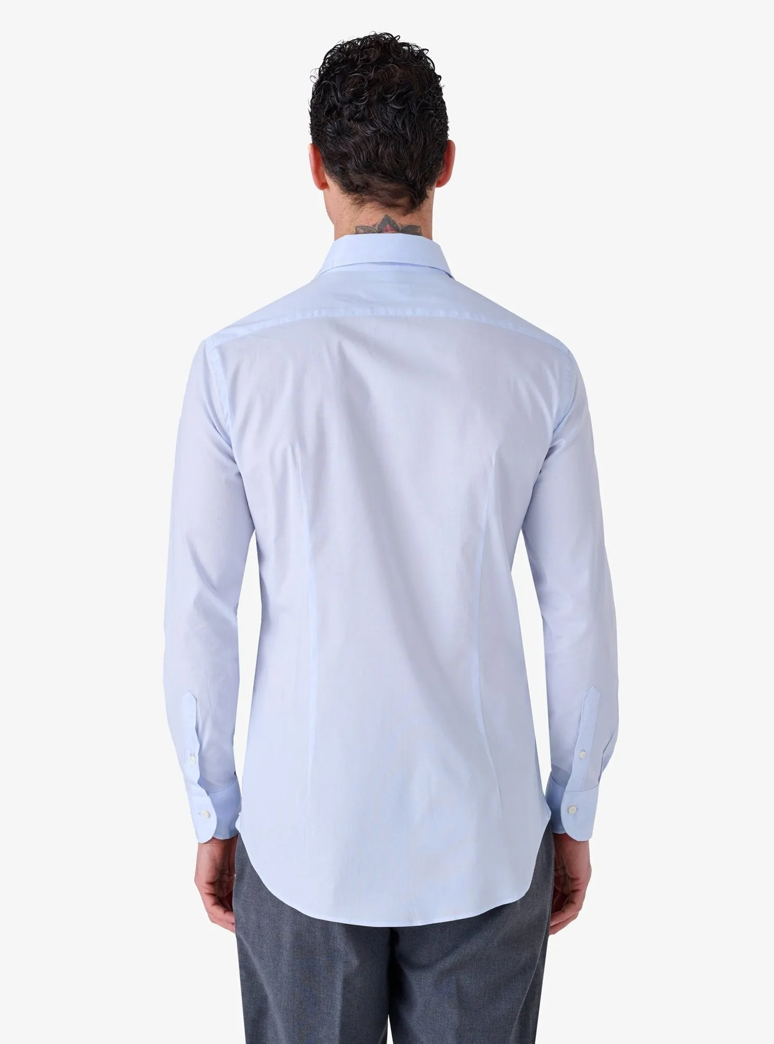 Camicia Slim-Fit Button Down in Cotone Elastic - Tony