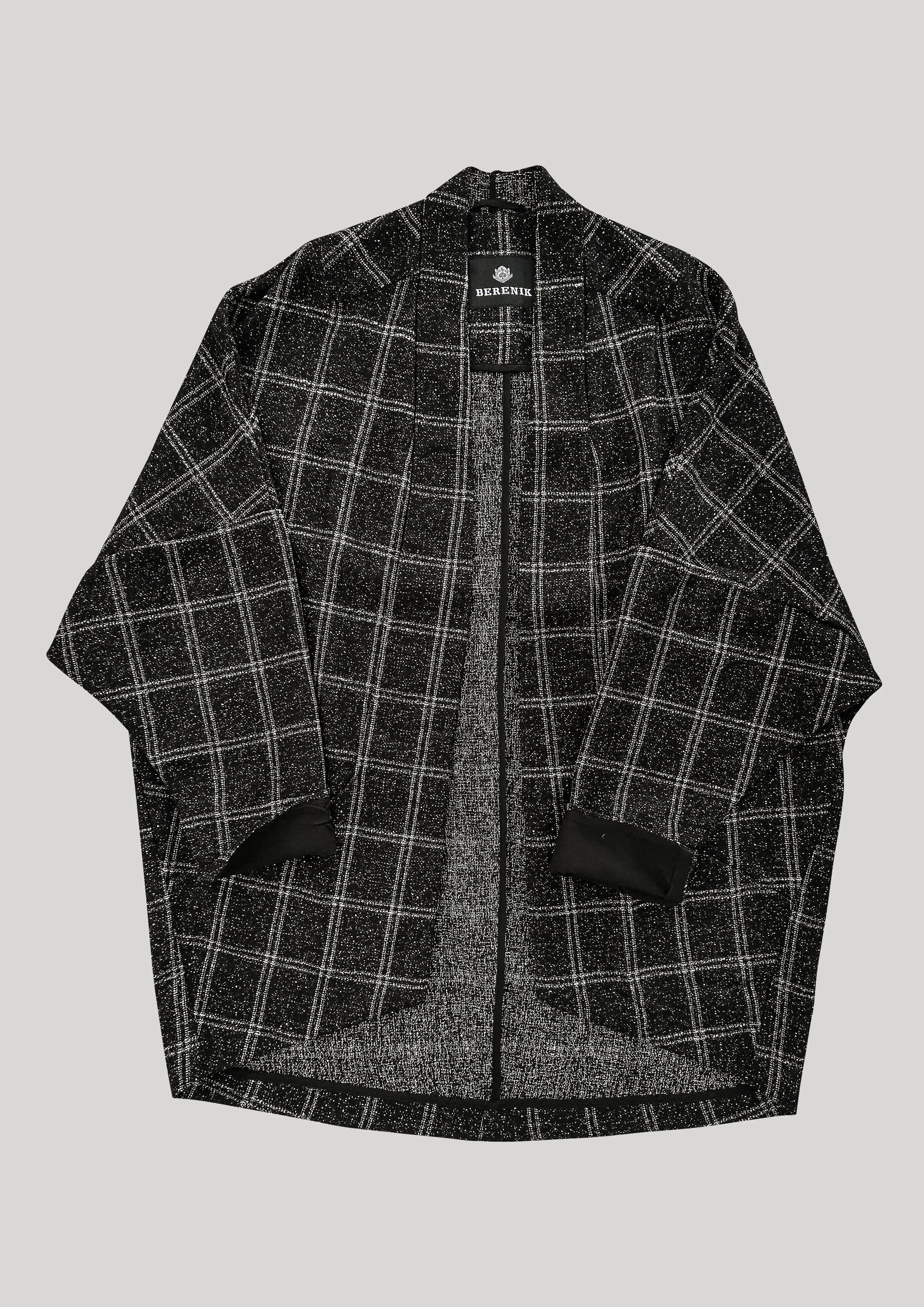 CARDIGAN - TWEED black/white