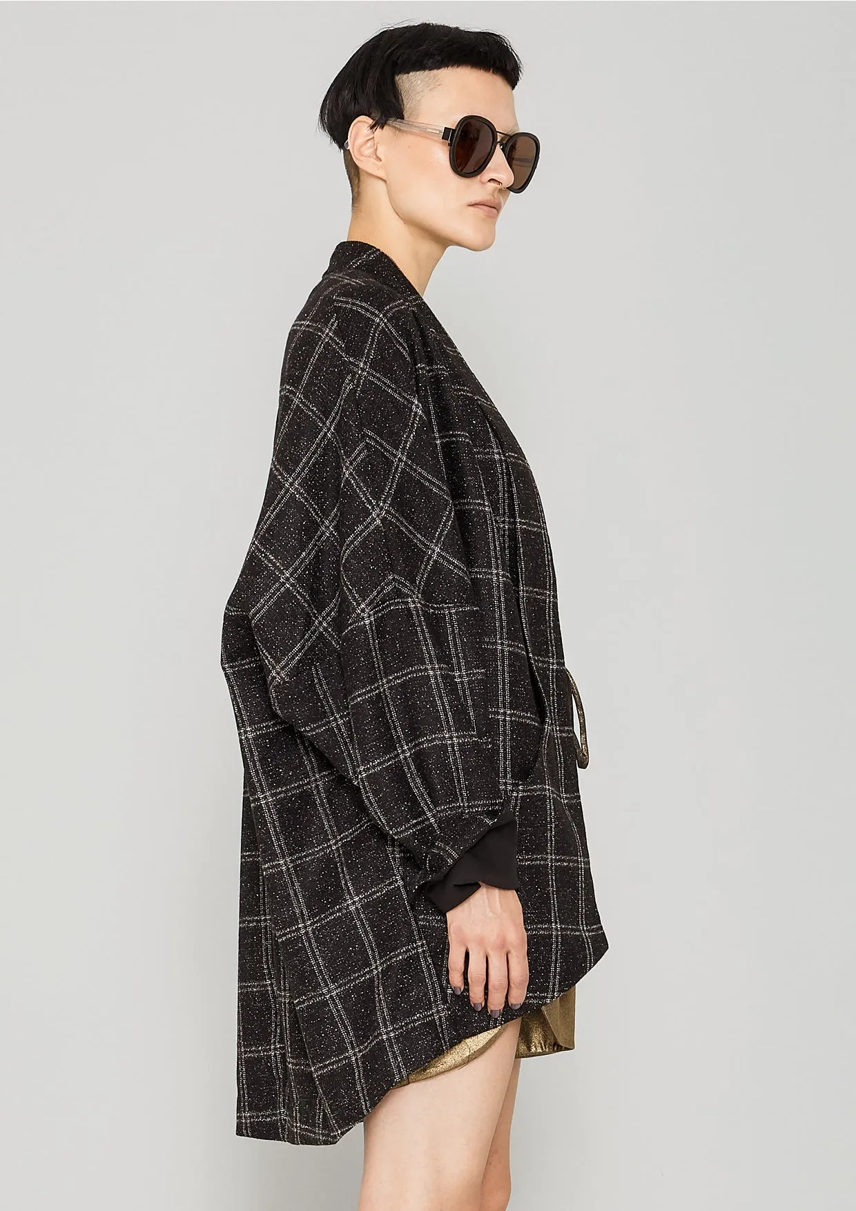 CARDIGAN - TWEED black/white