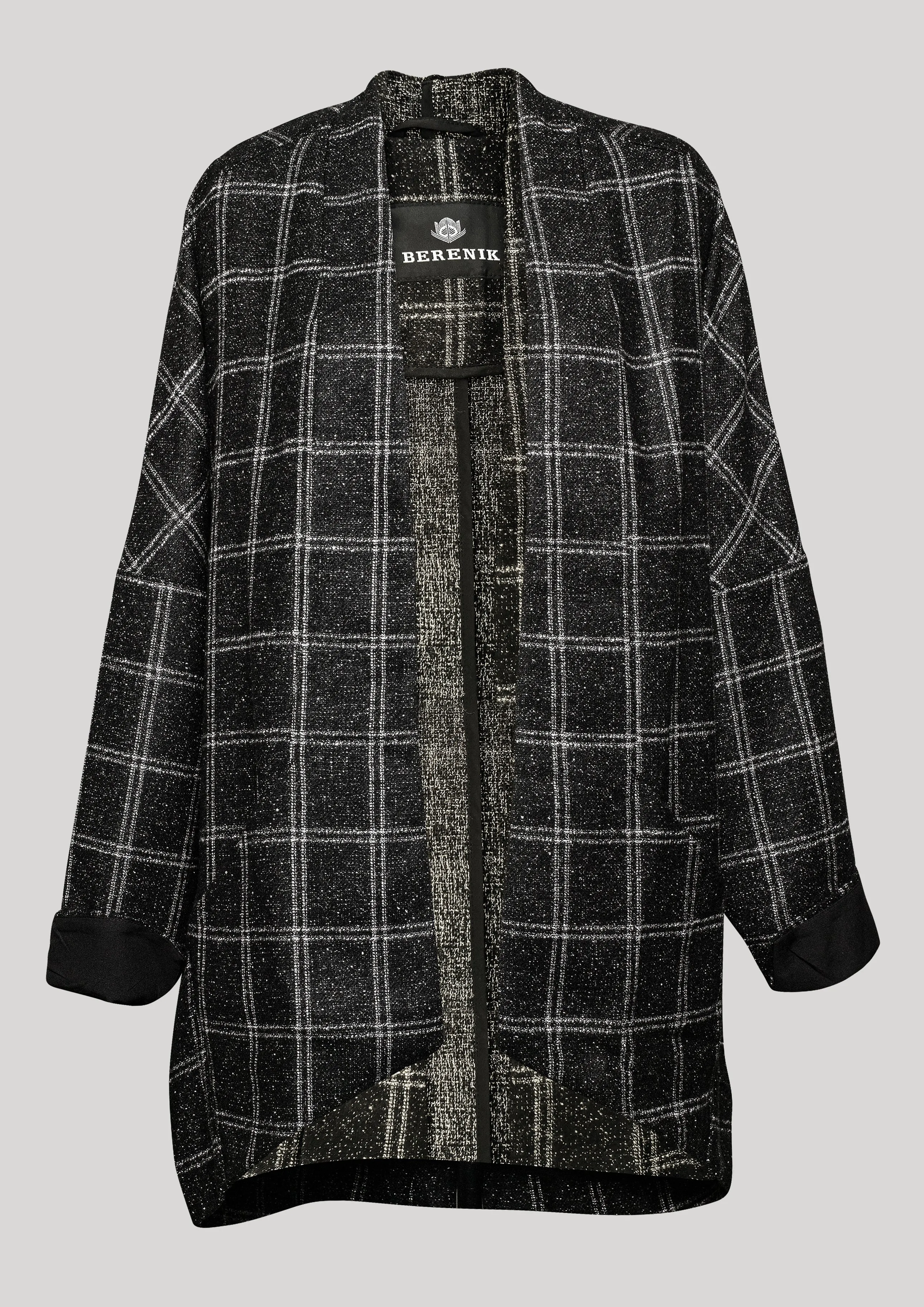 CARDIGAN - TWEED black/white