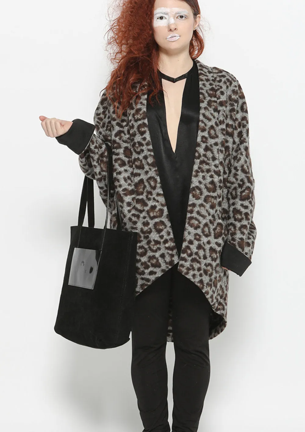 CARDIGAN - WOOL animal print