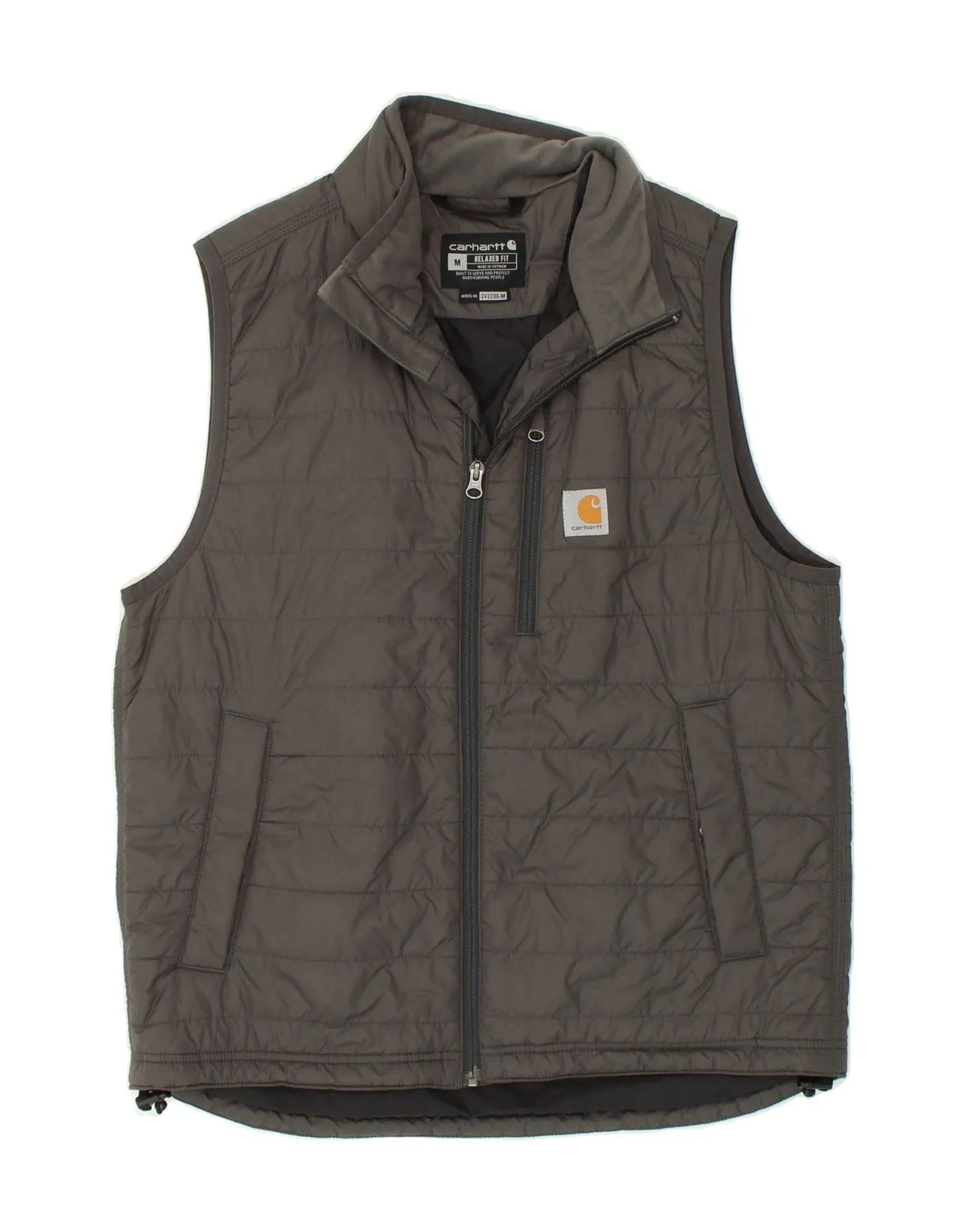 CARHARTT Mens Relaxed Fit Padded Gilet UK 38 Medium Grey