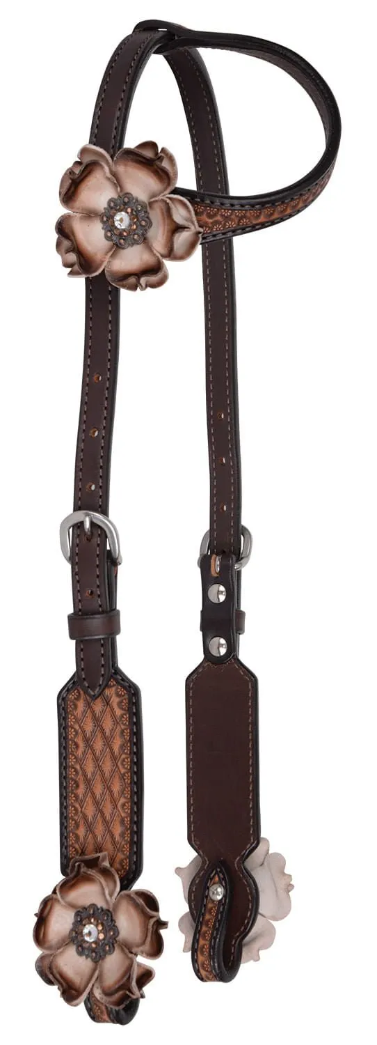 Circle Y Dusty Rose Vintage One Ear Headstall, Full