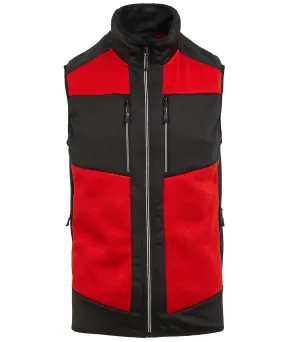 Classic Red/Black - E-Volve unisex knit-effect stretch bodywarmer