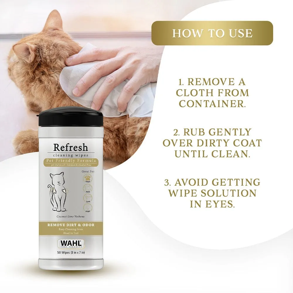 Cleaning wipes for cats by Wahl