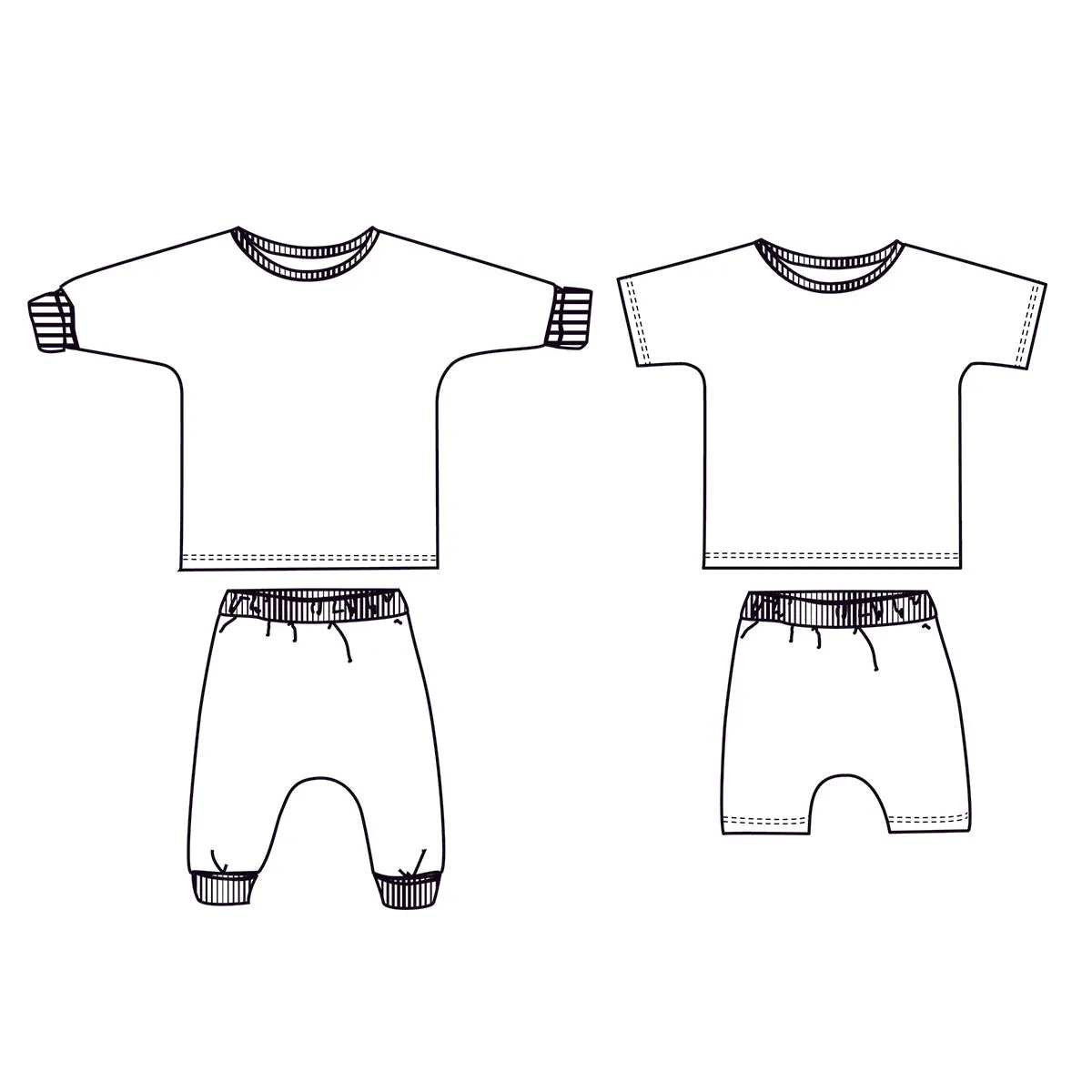 CORDOBA Jogging or pyjama set - Baby Boy & Girl 1M/4Y- Paper Sewing Pattern