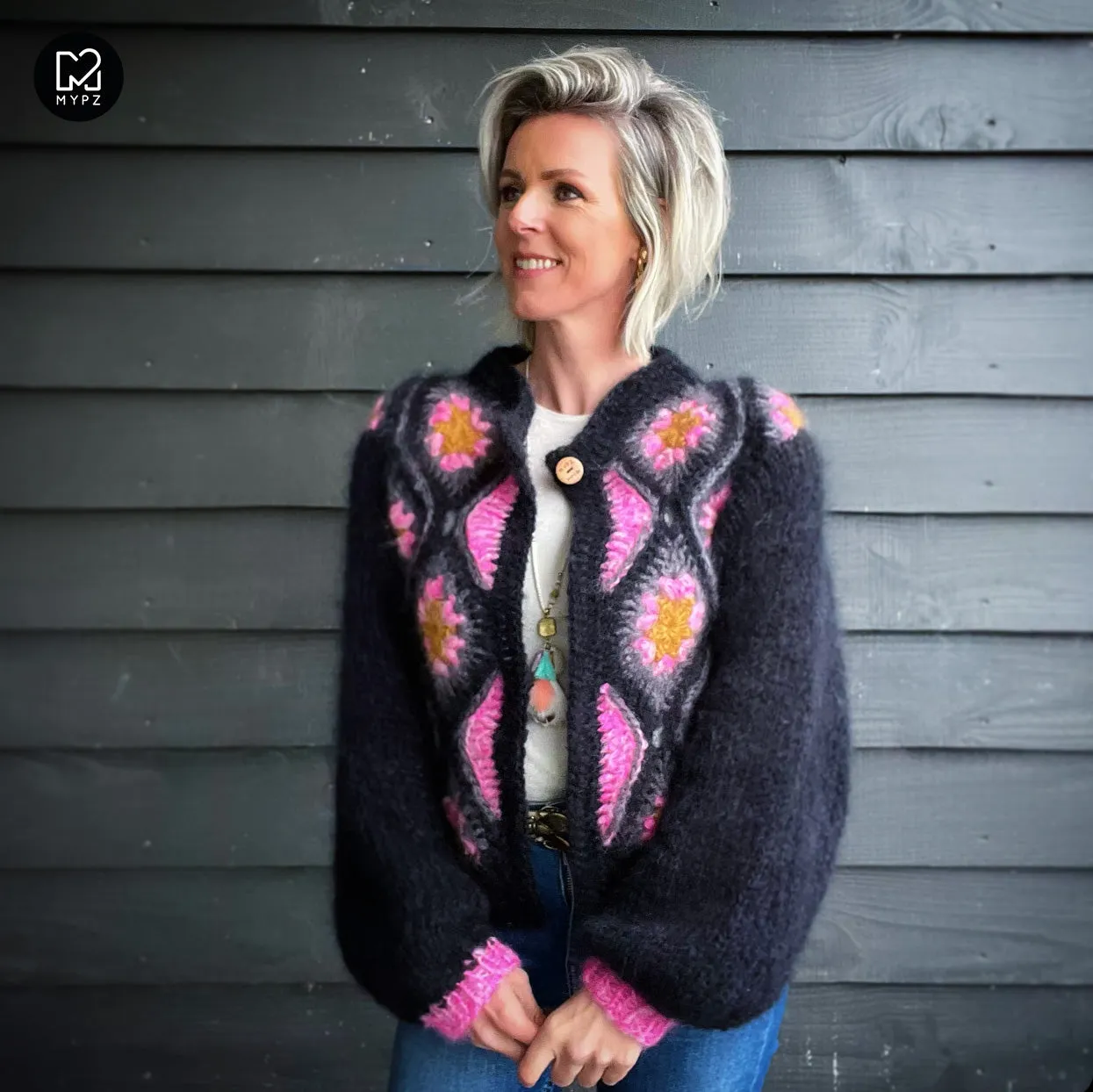 Crochet kit - MYPZ Masterpiece Cardigan Pink Star (ENG-NL)