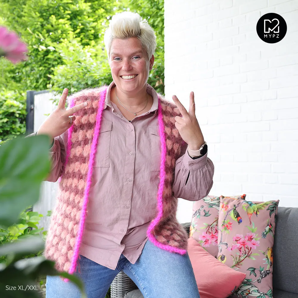 Crochet pattern - MYPZ Mohair Granny stripes Gilet Milano (ENG-NL)