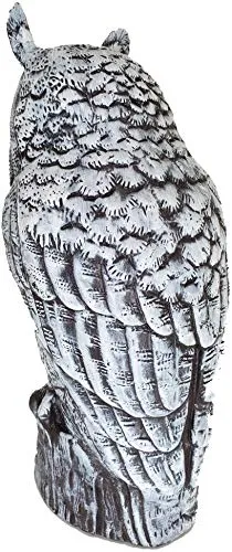 Dalen Fake Owl Decoy to Scare Birds Gardens Rooftops and Patios Snow White