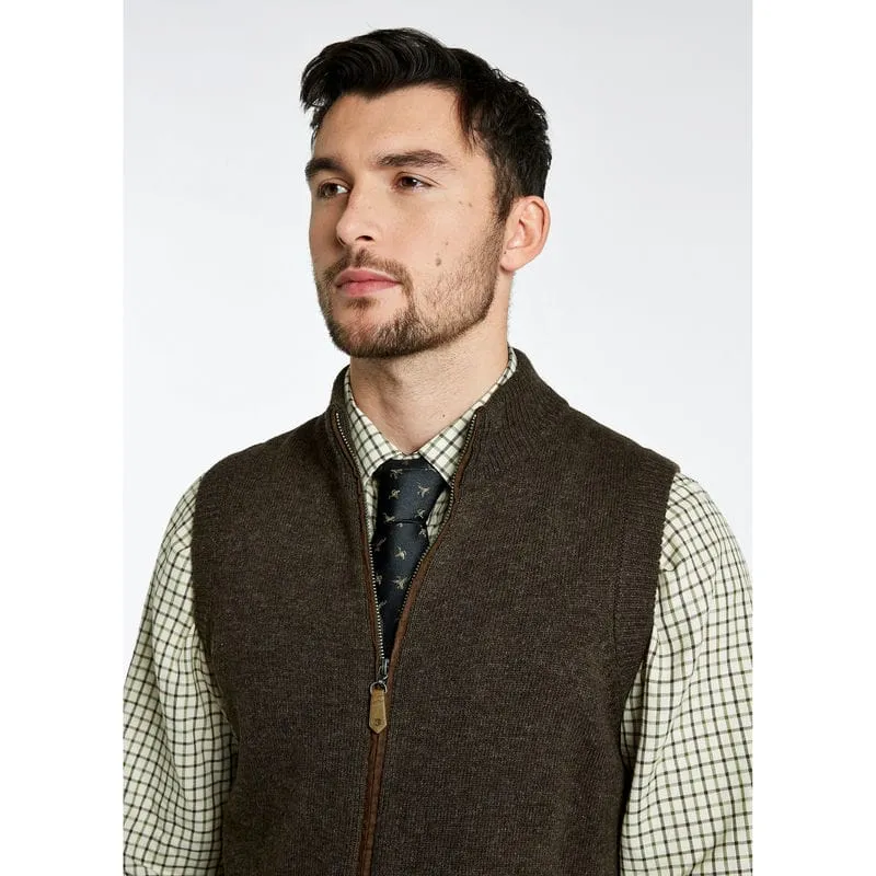 Dubarry Upperwood Mens Wool Blend Gilet - Mahogany