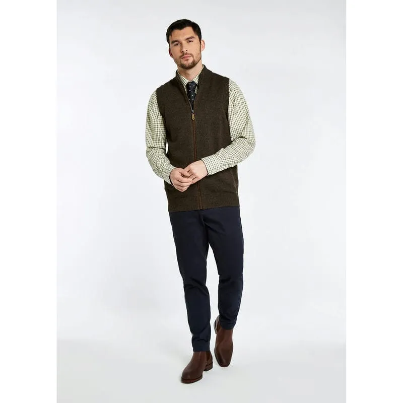 Dubarry Upperwood Mens Wool Blend Gilet - Mahogany