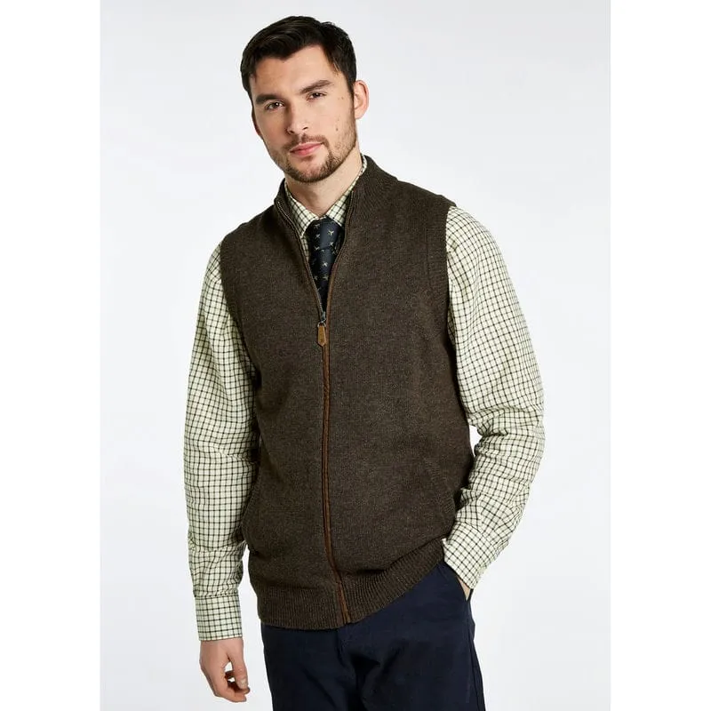 Dubarry Upperwood Mens Wool Blend Gilet - Mahogany