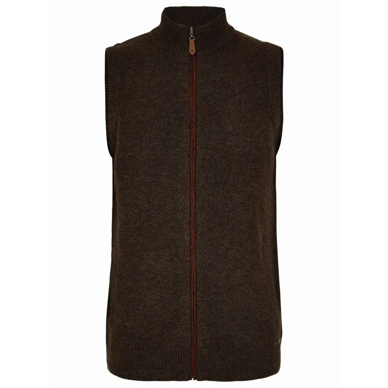 Dubarry Upperwood Mens Wool Blend Gilet - Mahogany