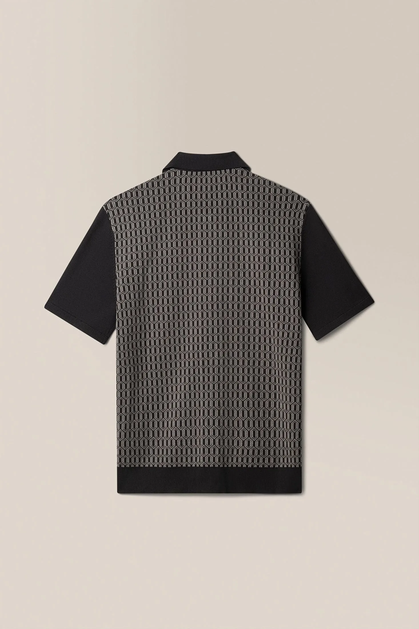 Essex Geo Knit Polo | Cotton